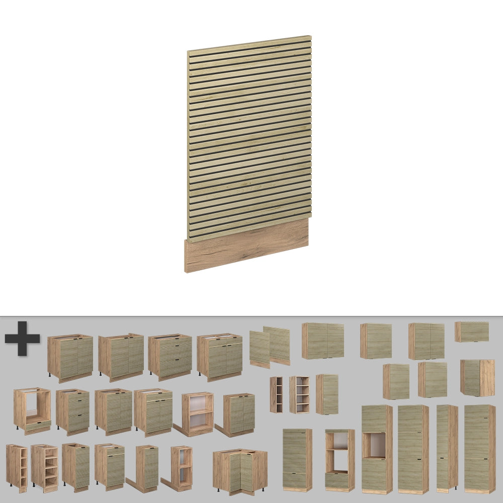Pannello frontale Fame-Line Pannello in quercia/Rovere dorato 60 cm, PL Antracite Vicco