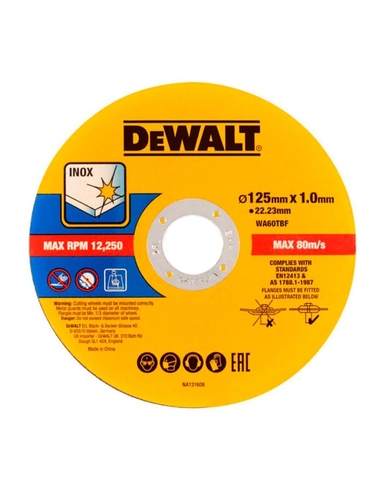 Cubo 25 dischi DeWALT Inox DT20594-QZ 115mm x 1mm