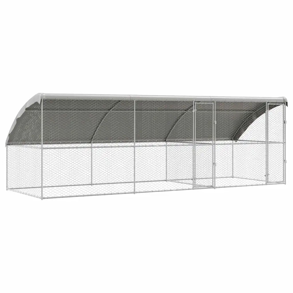 Cuccia per cani 3 pcs Argento 6 x 2 x 2 m Acciaio zincato