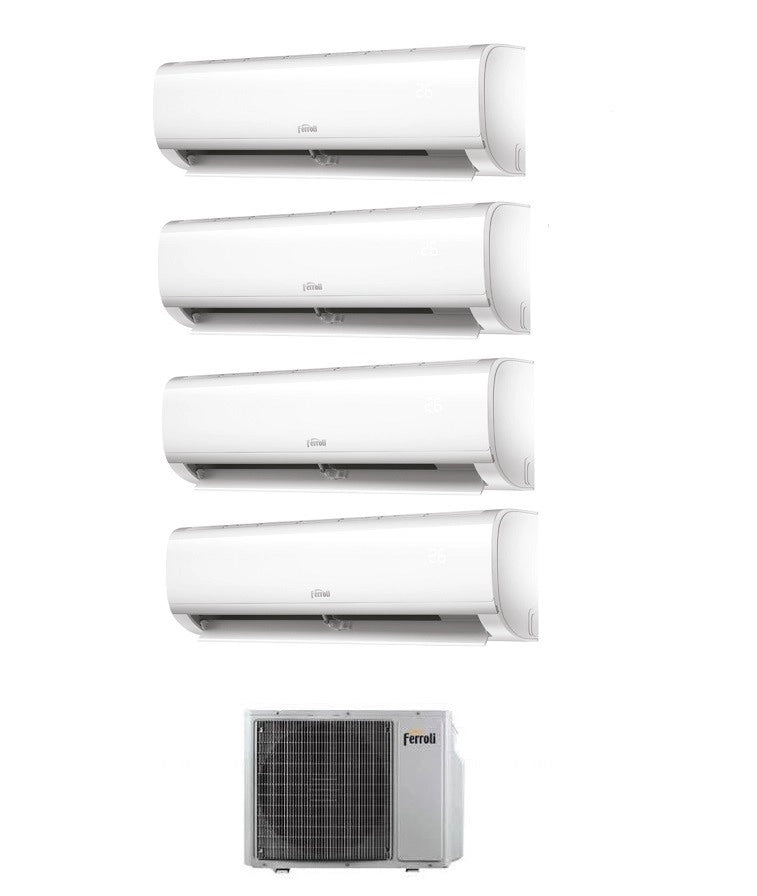 Condizionatore Climatizzatore Ferroli Quadri Split R-32 Diamant M 7+7+7+7 - Con 28-4 - 7000+7000+7000+7000