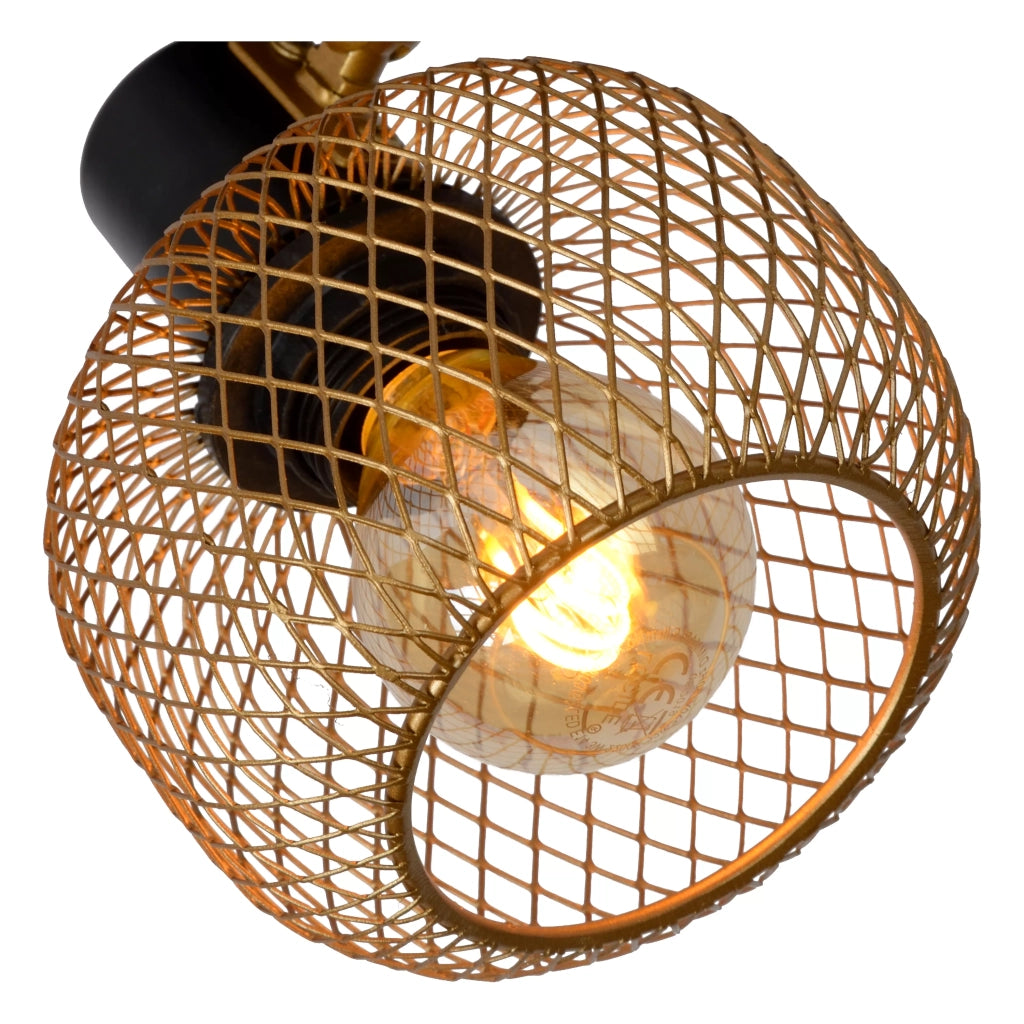 Plafoniera Lucide Maren nero ottone metallo 1xE14 40W