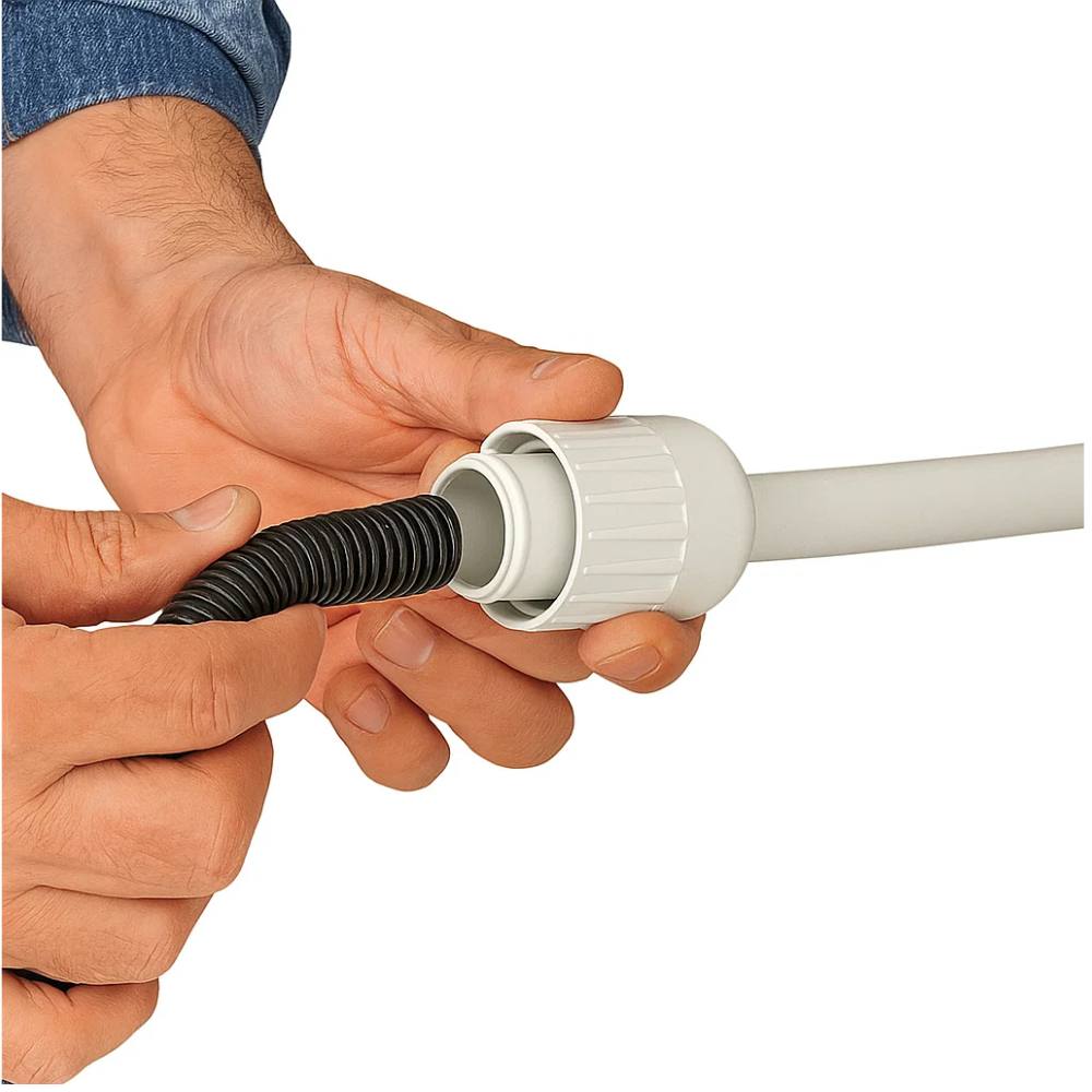 Raccordo faeg tubo guaina ip65 per impianti elettrici durevole *** diametro tubo 20 millimetri, diametro guaina 16 mi...