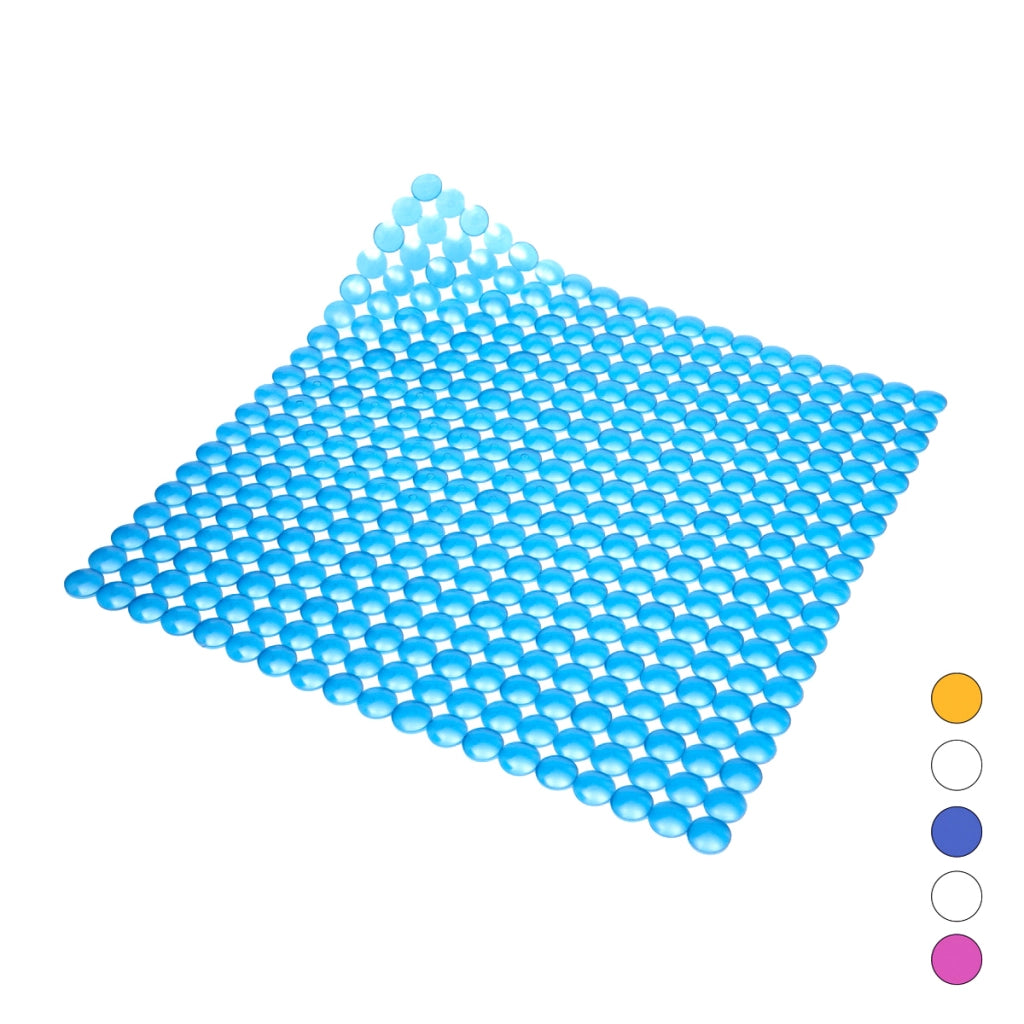 TAPPETO ANTISCIVOLO PER DOCCIA MOD. RONDO'  CM 52X52- Blu- DH- pezzi 1