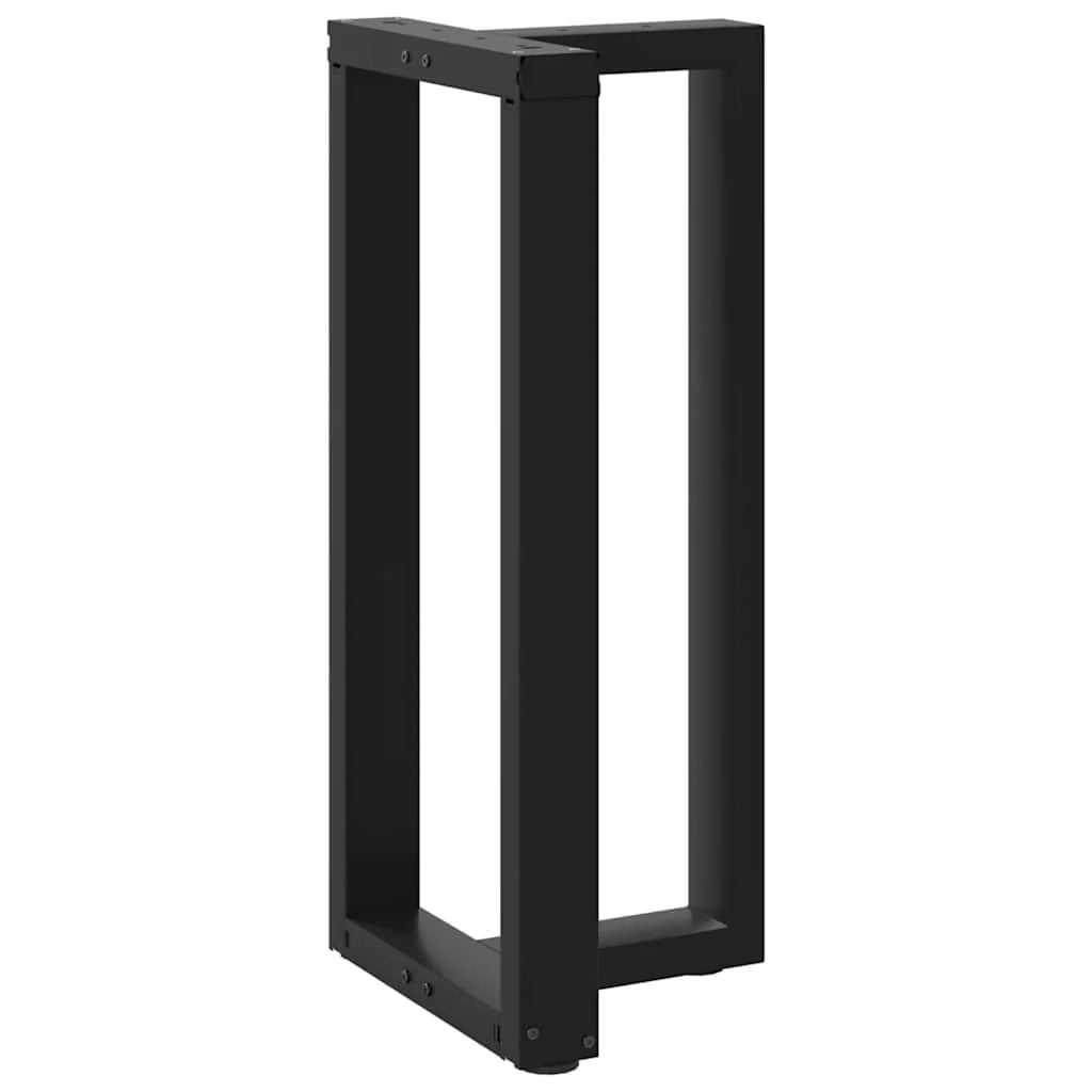 Set di 2 gambe per tavolo da bar a forma di T dimensioni 40 x 35 x 90 cm design moderno in acciaio nero 02_0057338
