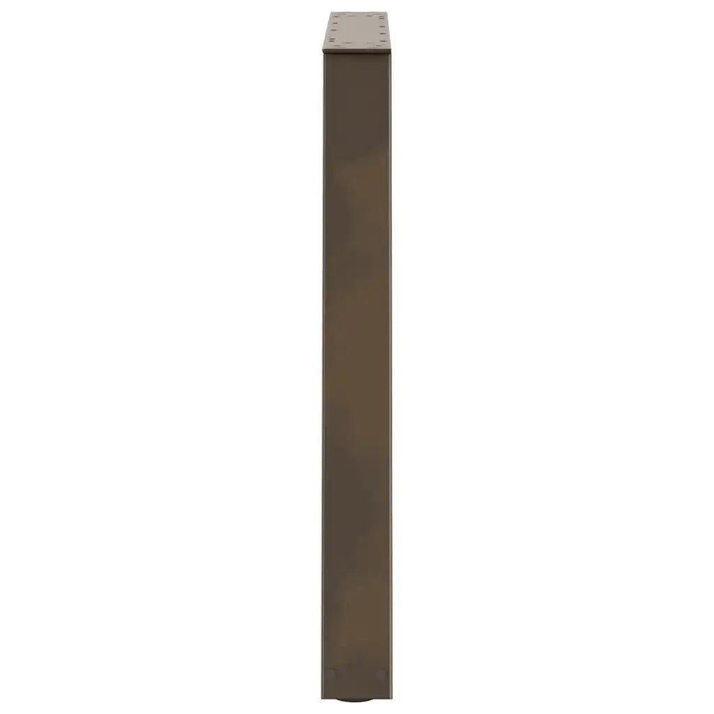 Gambe per tavolo da pranzo a forma di V 2 pz in acciaio naturale 80x(72-73,3) cm 4012575