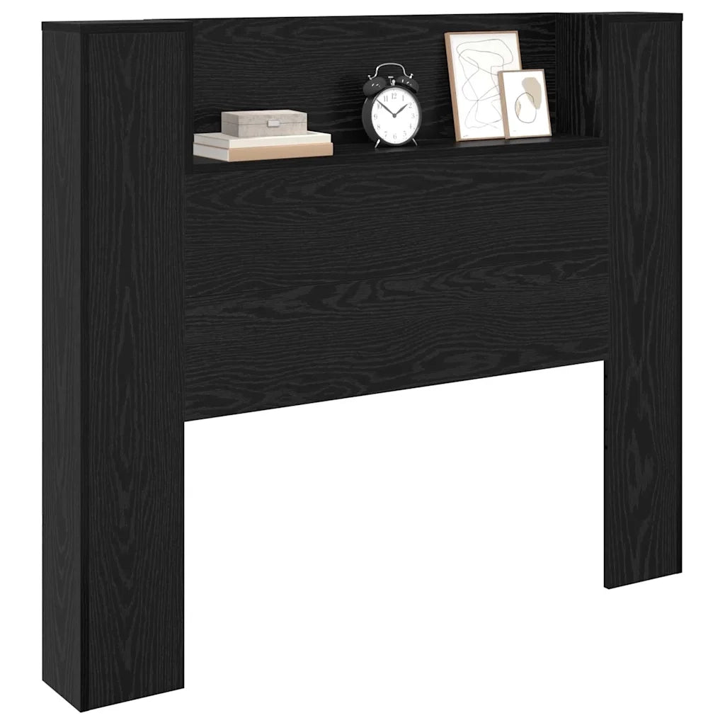 Testiera Letto Rovere Nero Legno ingegnerizzato