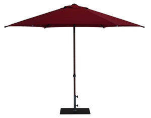 Ombrellone da Giardino Ø3 m Palo Ø38 mm in Alluminio Effetto Legno Tessuto Olefin Trend Wood Bordeaux