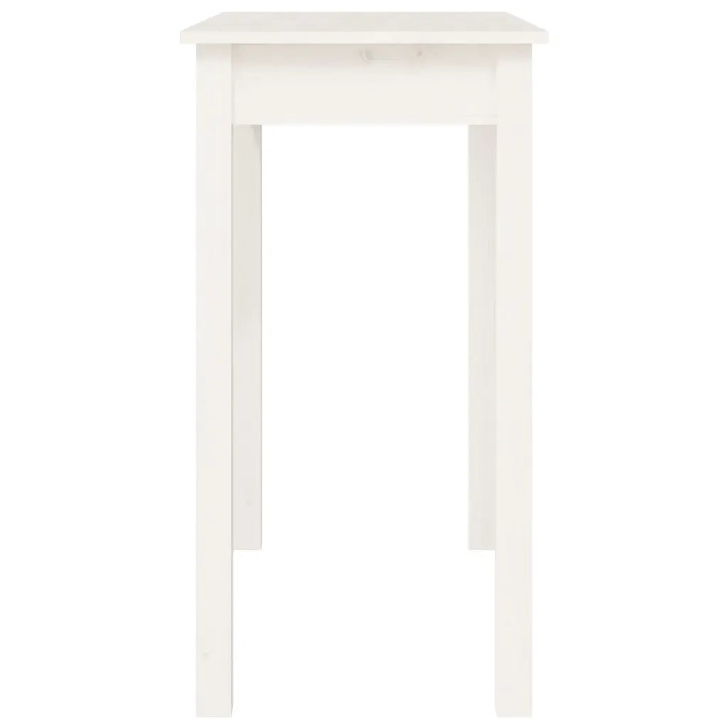 Tavolo Consolle | Tavolo d'Ingresso Bianco 80x40x75 cm in Legno Massello di Pino