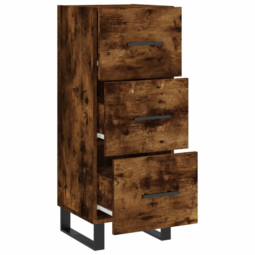 Credenza-Buffet-Armadio da cucina Rovere Fumo 34,5x34x90 cm in Legno Multistrato 432725