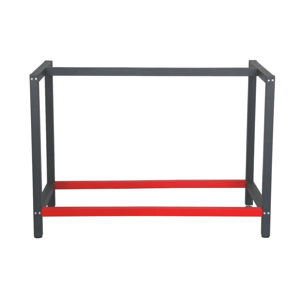 Gamba per banco da lavoro da 100 cm acciaio rosso antracite supporto per scrivania imballaggio per officina 16_0002507
