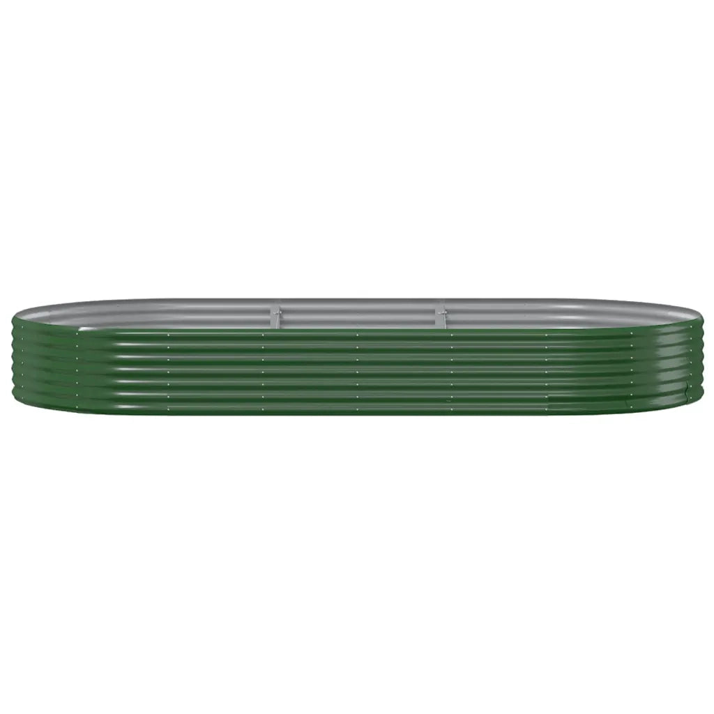 Letto Giardino Acciaio Zincato 296x140x36 cm Verde 319028