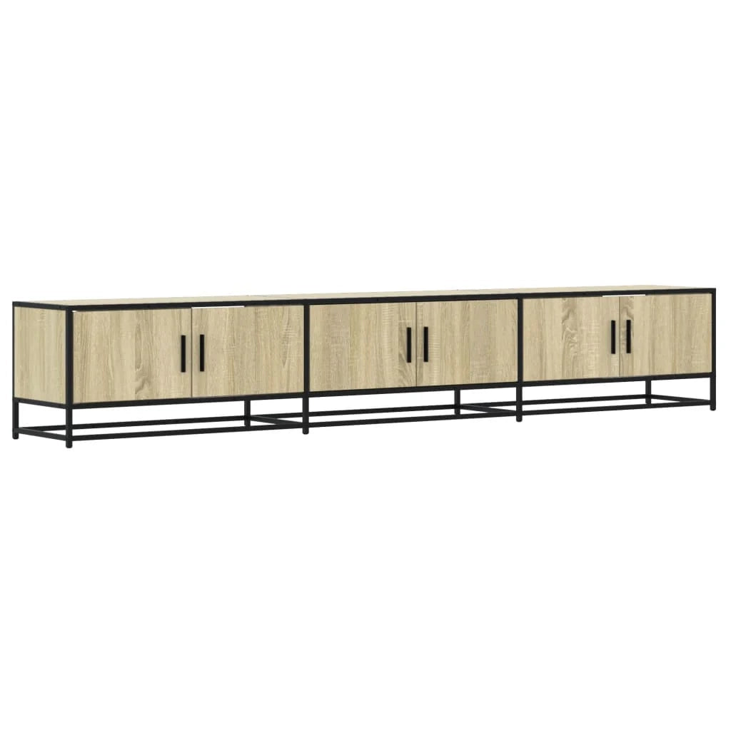 Mobile TV multimediale mensola TV credenza TV sala da pranzo soggiorno camera da letto rovere Sonoma 240 x 35 x 41 cm legno ingegnerizzato marrone 02_0027521