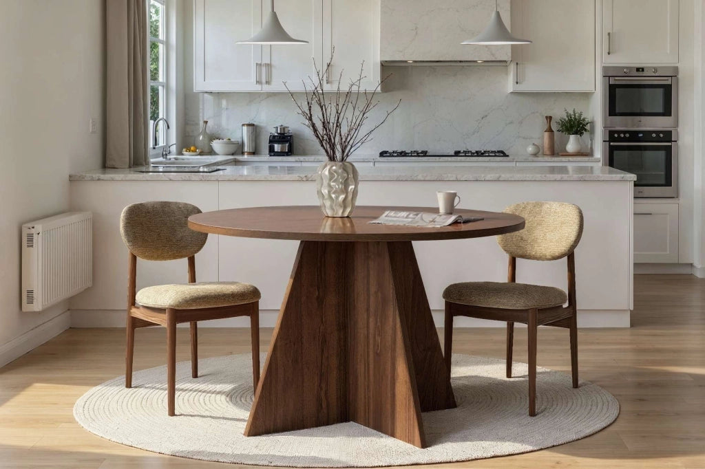 Racale, Tavolo Fisso 4 Posti, 120x120x75h cm Marrone Noce