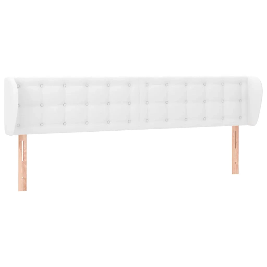 Testiera ad Orecchio-Testata con Orecchie Bianca 183x23x78/88 cm in Similpelle 442523