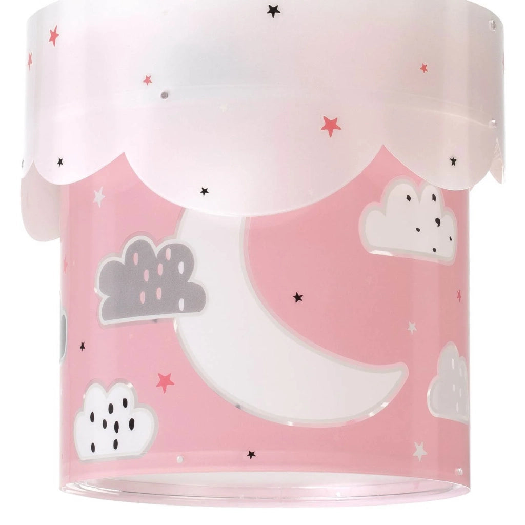 LÚZETE - LÁMPARA COLGANTE INFANTIL NEW MOON E27 ROSA