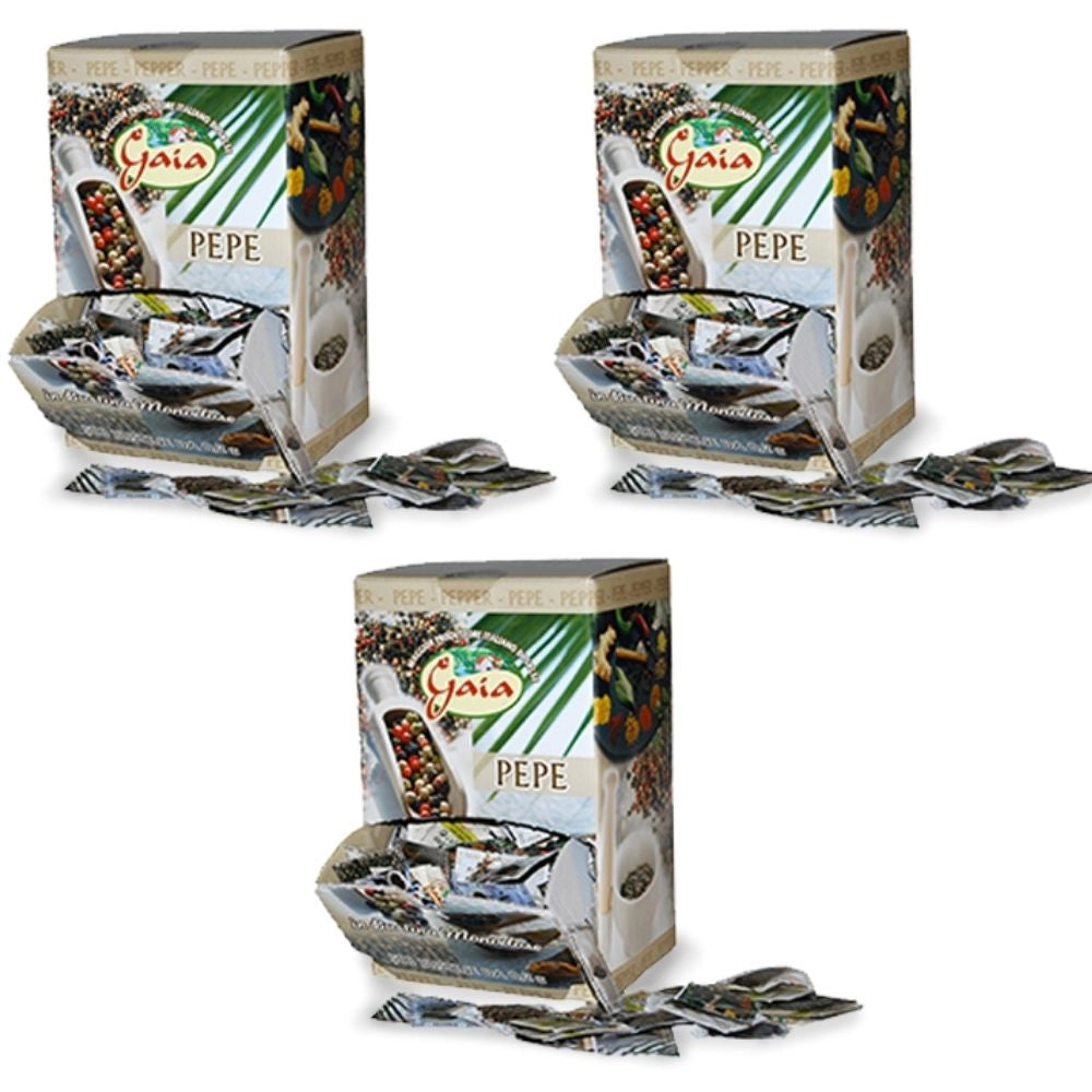 Gaia pepe nero tre confezione da 500 bustine 0,2 grammi ciascuna