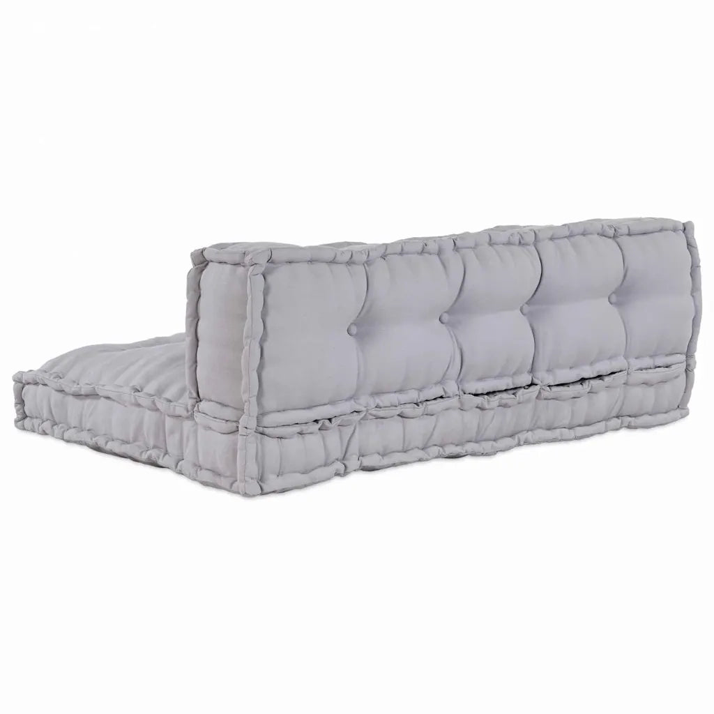 Cuscino per Divano Pallet 2 pcs Grigio 120 x 80 x 38 cm Tessuto 4019099