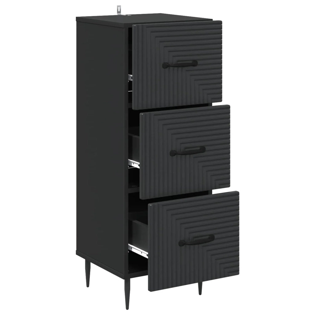 Mobile con Cassetti Nero 33 x 34,5 x 89,5 cm 894846