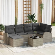 Set di divani con cuscino 7 pcs Grigio chiaro polyrattan 3354791