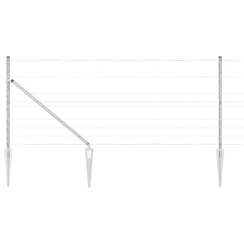 Palo della recinzione Zincato 50 x 1 m Acciaio