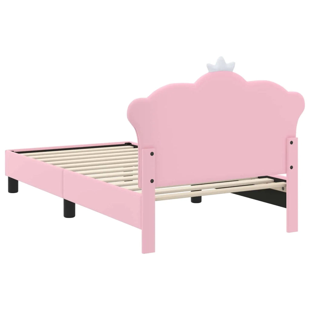 Struttura letto bambini con testata Rosa 80 x 160 cm PU