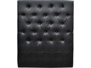 Testiera del letto imbottita 99 cm "Déco" in PVC-Nero