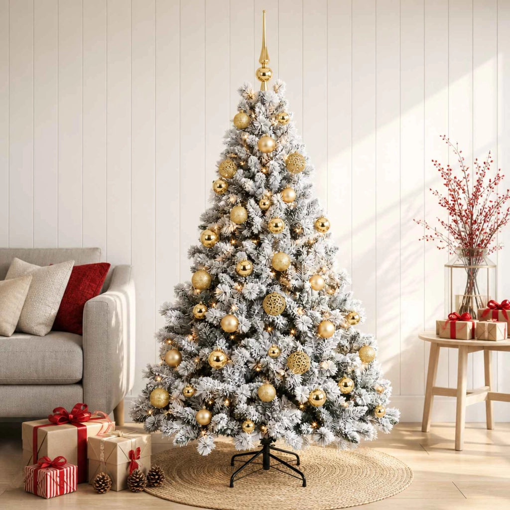 Albero di Natale Artificiale con Palline 120 cm 150 LED 3465675
