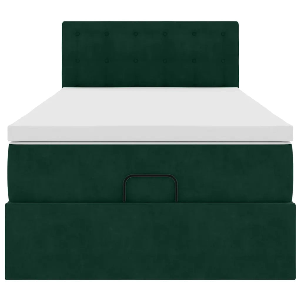 Struttura Letto Pouf con Materasso 90x200 cm in Velluto