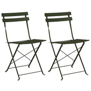 Sedia Pieghevole da Giardino 2 pz | Sedie da Esterno Verde 42 x 46 x 82cm Metallo