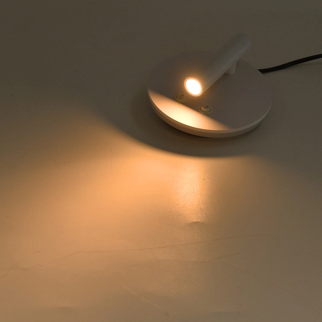 APPLIQUE LED 8W PER INTERNI CON DOPPIA EMISSIONE LUMINOSA A LUCE CALDA - DESIGN MODERNO TONDO IN ALLUMINIO BIANCO IDEALE PER PARETI DI CASA CORRIDOI SOGGIORNI HOTEL E AMBIENTI INTERNI