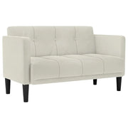 Divano | Divano da soggiorno | Sofa Divanetto Crema 111 cm in Velluto