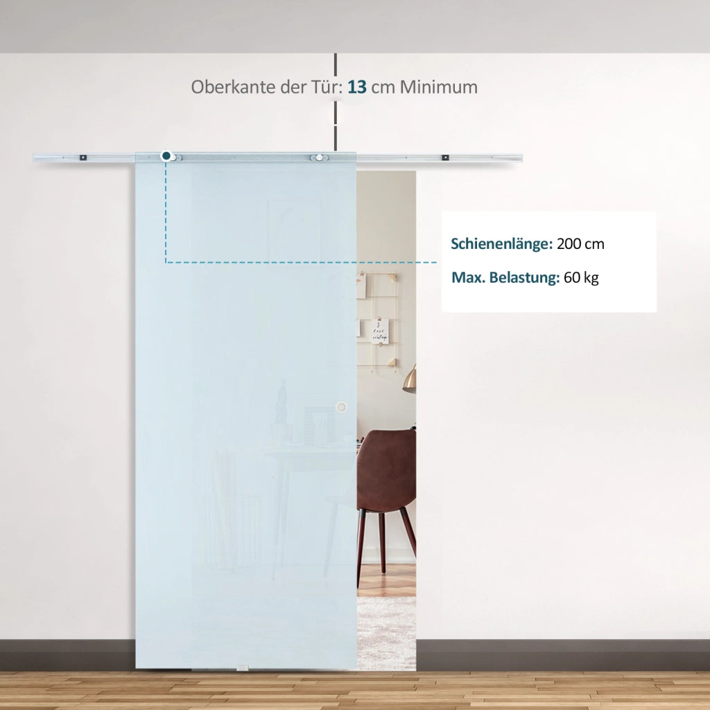 Porta scorrevole in vetro satinato ¨C Xylo ¨C 775x2050 mm