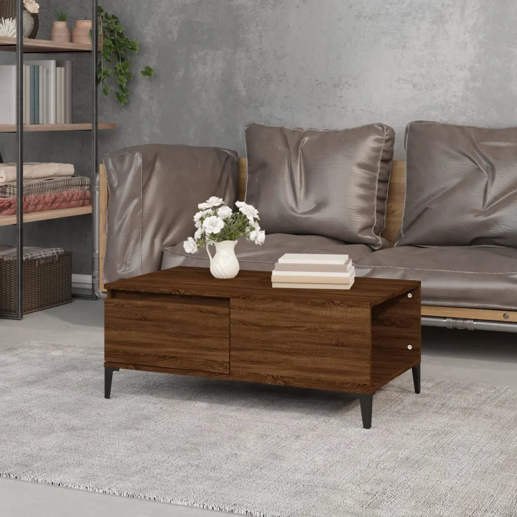 Tavolino da Salotto Rovere Marrone 90x50x36,5 cm in Multistratocod mxl 127157
