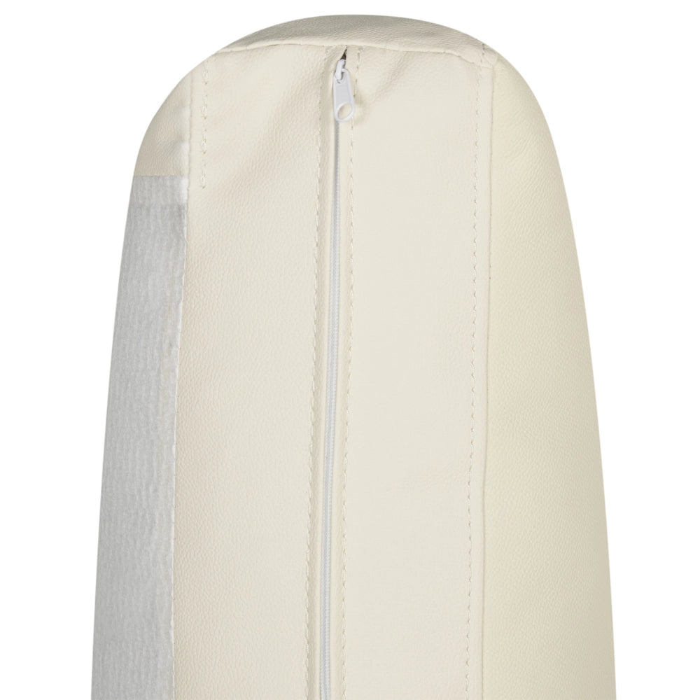 Divano ad angolo Rivestimento in pelle beige chiaro Orientamento a sinistra con poggiatesta regolabili
