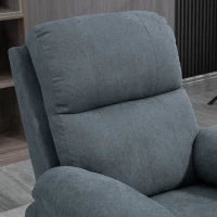 Poltrona Alzapersona Reclinabile fino a 135° con 8 Punti Massaggianti, Telecomando e Poggiapiedi 89x99x103 cm, Grigio