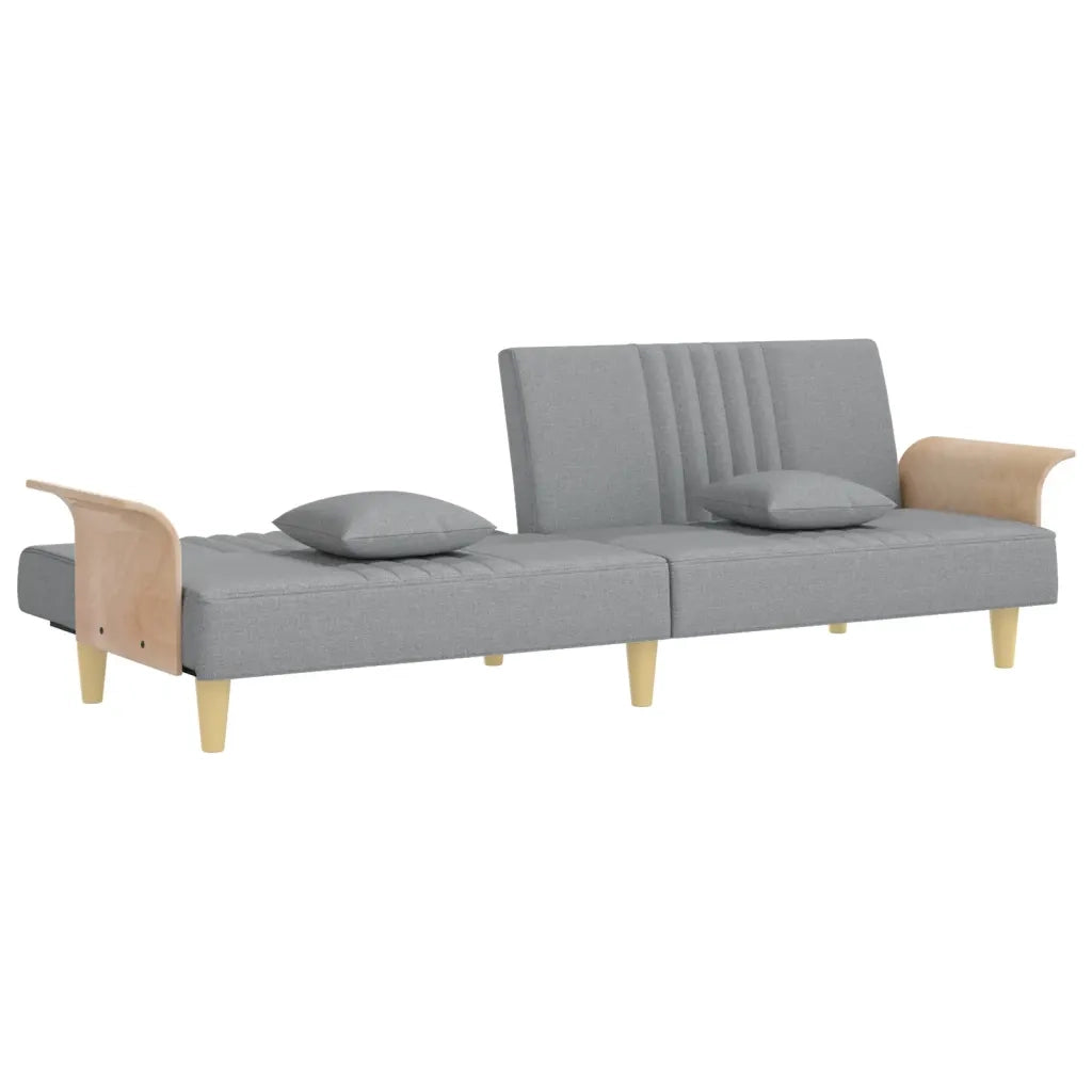 Divano letto | Sof¨¤ letto | Letto singolo con Braccioli Grigio Chiaro in Tessuto