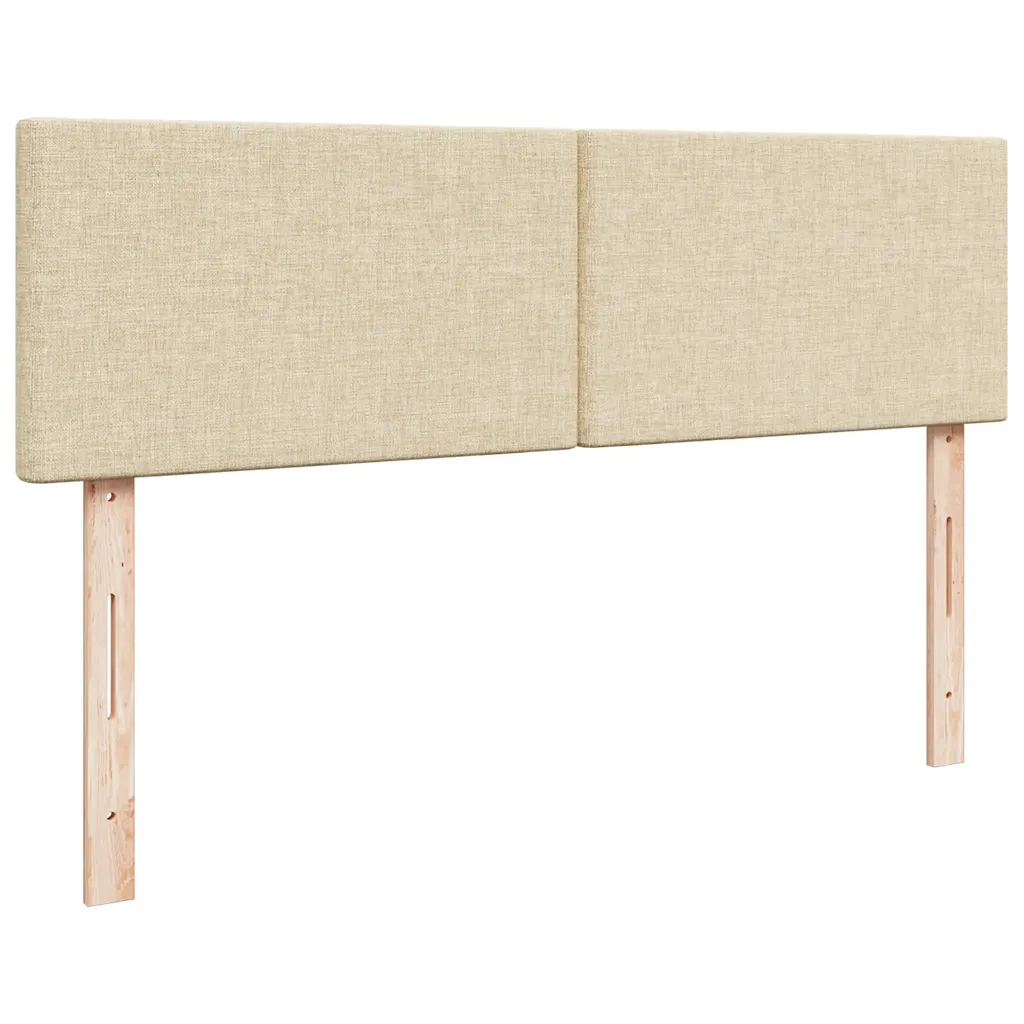 Struttura Letto Pouf con Materassi Crema 180x200 cm in Tessuto 3311978