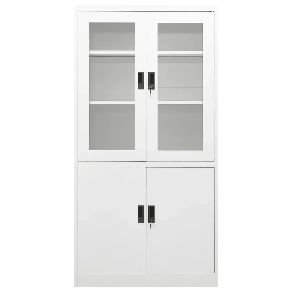 Armadio per Ufficio Bianco 90x40x180 cm in Acciaio cod mxl 39955