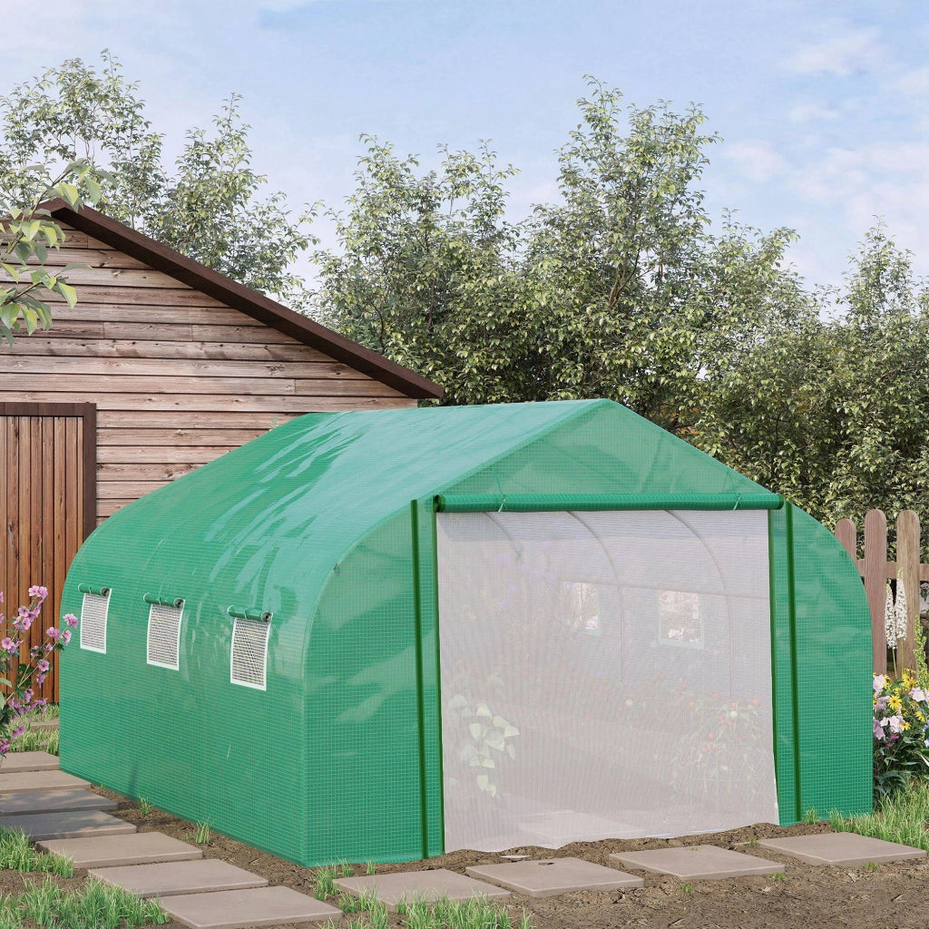 Serra Tunnel 3.5x3x2 m ¨C zephmum ¨C Verde Polietileno 140 g/m2