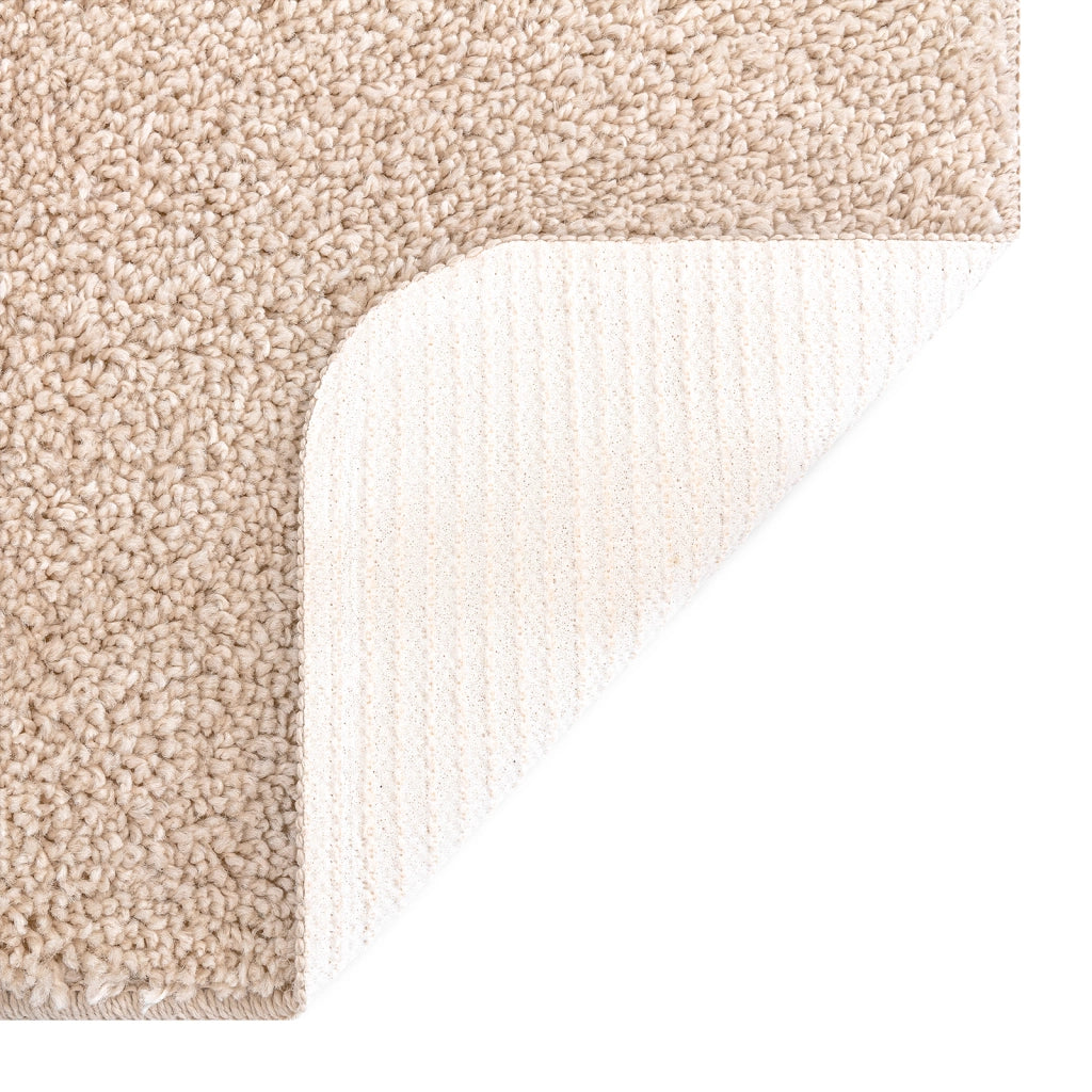 Tappetino da Bagno U-Shaped Panna 50x50 cm Polipropilene Antiscivolo