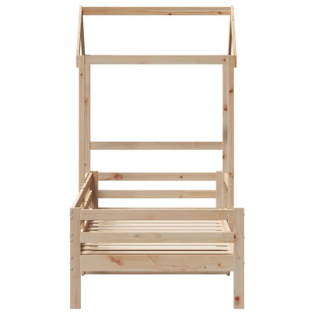 Letto singolo | Letto per adulti | Dormeuse con Tetto 80x200 cm in Legno Massello di Pino