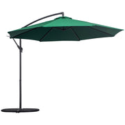EasyComfort Ombrellone da Giardino 3x2.5 m, Inclinabile con Base a Croce e Manovella, in Acciaio e Poliestere