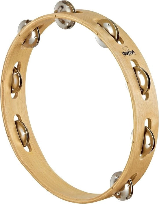 Tamburino da legno 10 pollici - NINO14 - Unico filo - 25 cm
