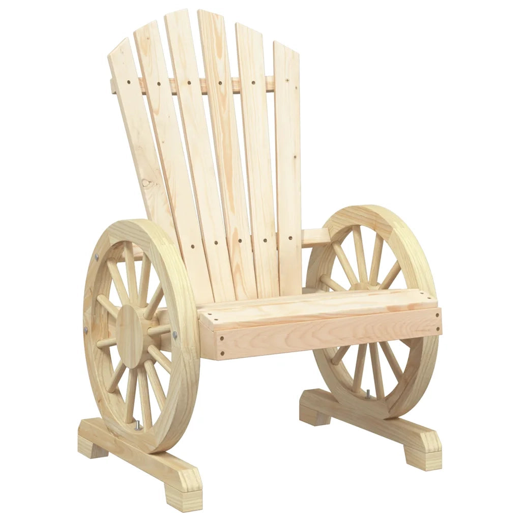 Sedia da patio-Sedia da Giardino Adirondack in Legno Massello di Abete 882129