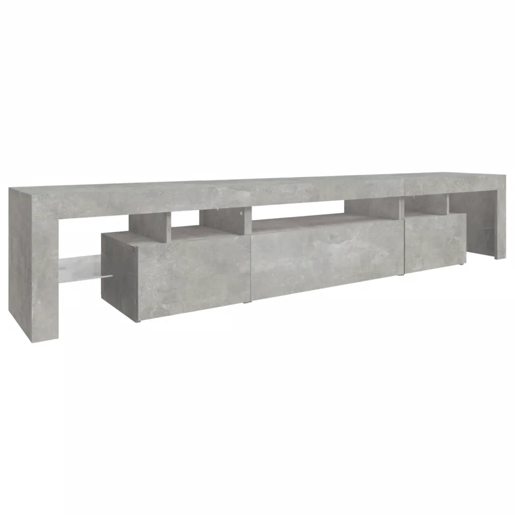 Mobile Porta TV con Luci LED Grigio Cemento 215x36,5x40 cm 3152797