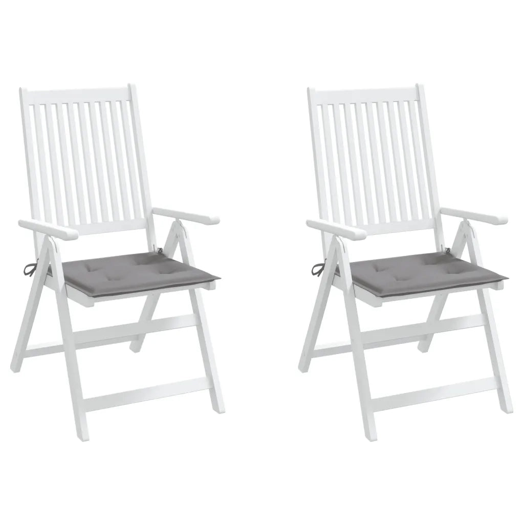 Cuscini per Sedia 2 pz Grigi 50x50x4 cm in Tessuto Oxford 47597