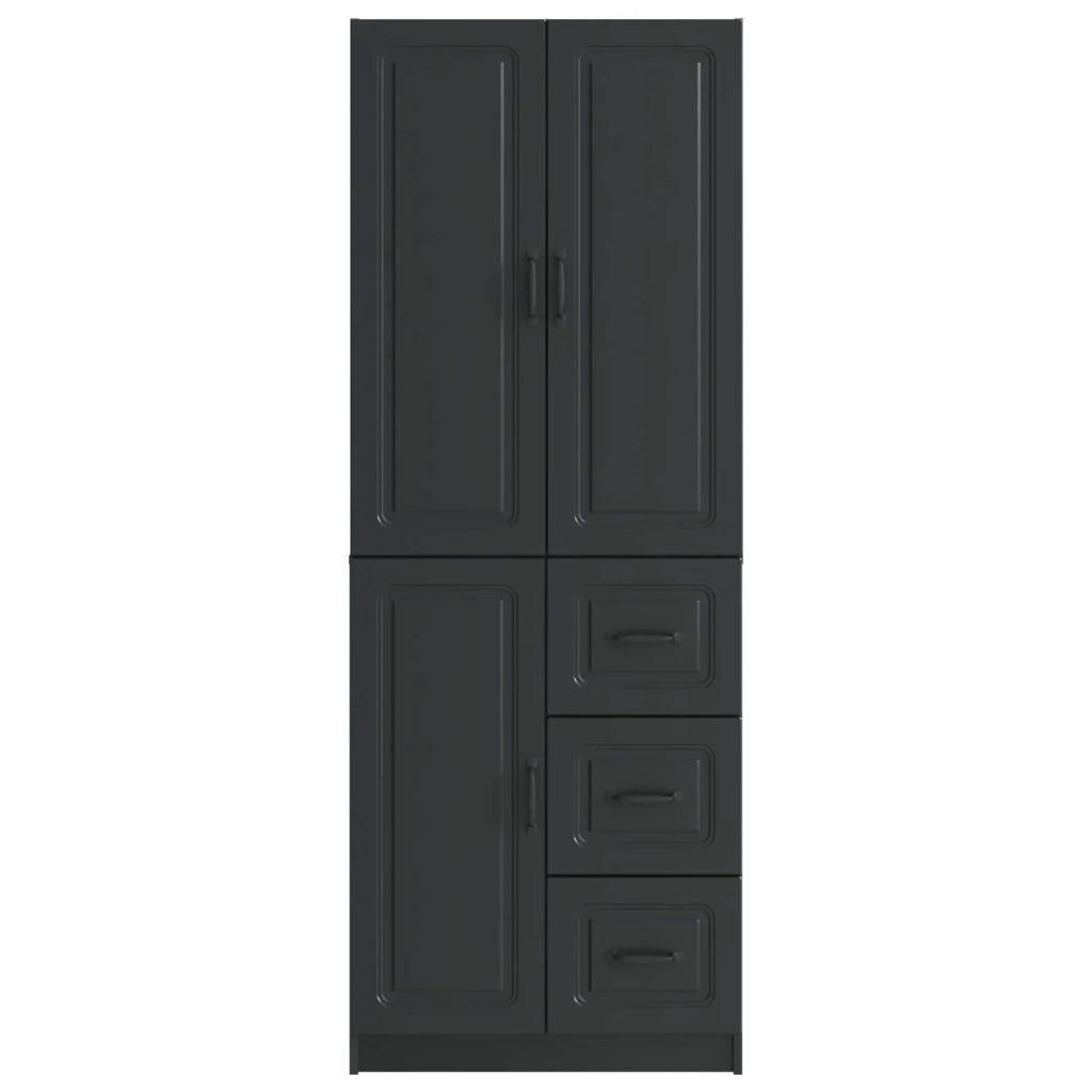 Set di armadi 2 pcs Nero Legno ingegnerizzato 3416980
