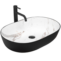 Lavabo Da Appoggio In Ceramica Rea Cleo Black Aiax Matt