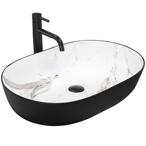 Lavabo Da Appoggio In Ceramica Rea Cleo Black Aiax Matt