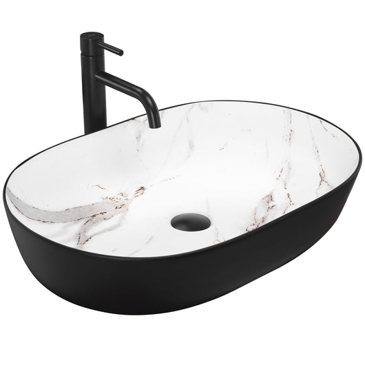 Lavabo Da Appoggio In Ceramica Rea Cleo Black Aiax Matt